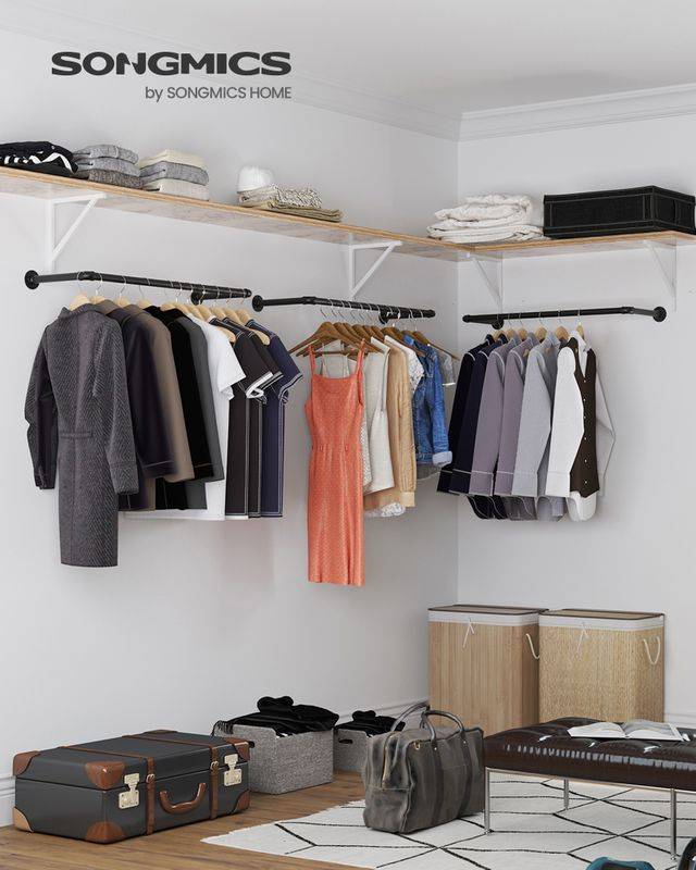 Songmics SONGMICS Garderobenstange im Industrie-Design Osterangebot