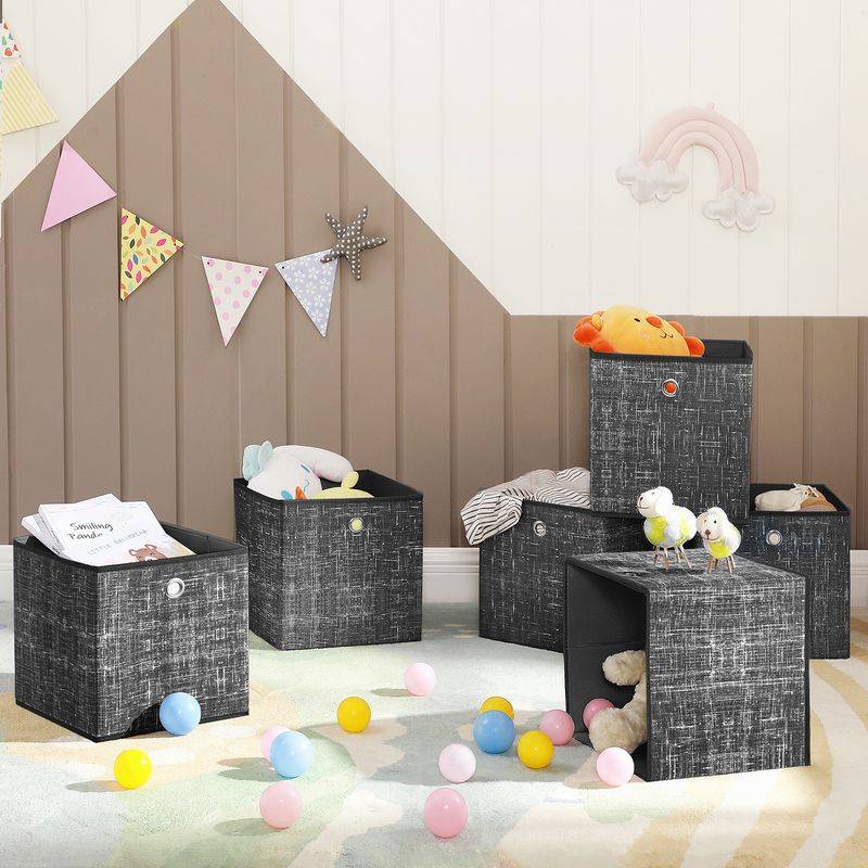 Songmics SONGMICS Aufbewahrungsbox 6er Set aus Vliesstoff mit Griff Räumungsverkauf