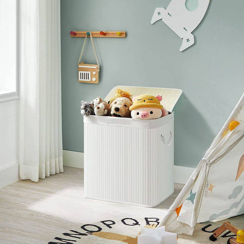 Songmics SONGMICS Wäschekorb aus Bambus mit 3 Fächern Wochenangebot