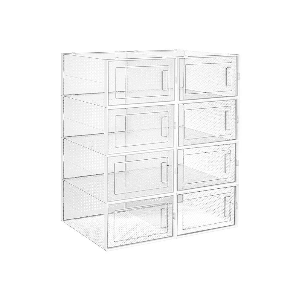 Songmics SONGMICS 8er-Set Aufbewahrungsboxen für Schuhe
