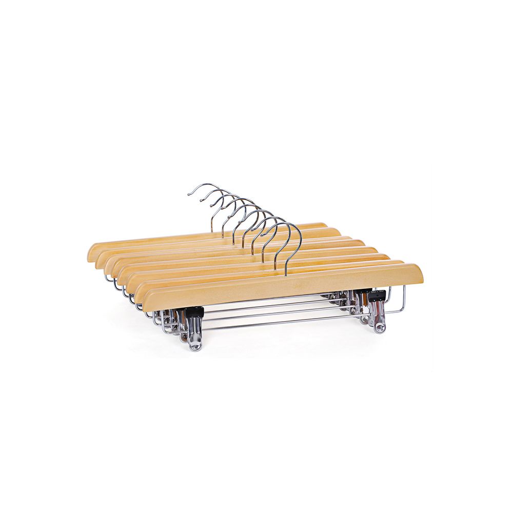 Songmics SONGMICS Kleiderbügel aus Schima-Holz mit verstellbaren Clips