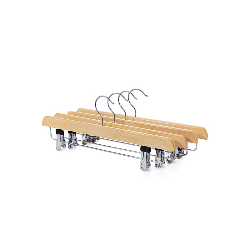 Songmics SONGMICS Kleiderbügel aus Schima-Holz mit verstellbaren Clips Discount Store für neue Produkte