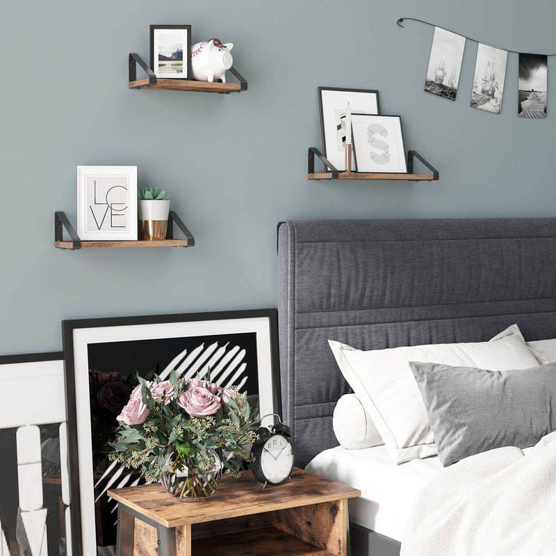 Songmics VASAGLE Industrie-Look Wandregale 3er Set Speichern exportieren