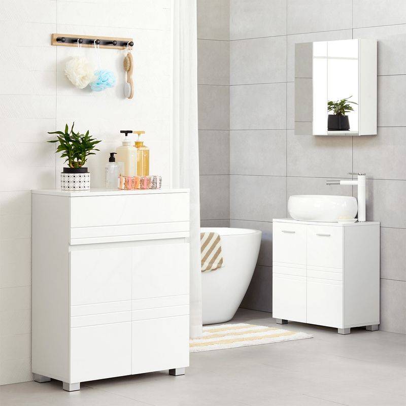 Songmics VASAGLE Badezimmerschrank weiß Outlet
