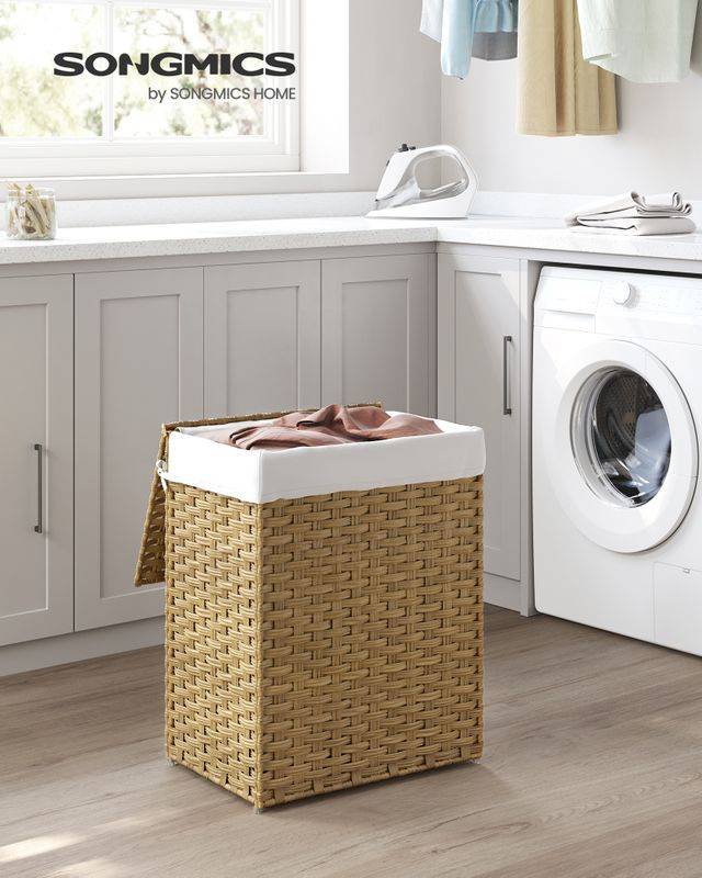 Songmics SONGMICS Handgeflochtener Wäschekorb aus synthetischem Rattan Fabrik Onlineshop