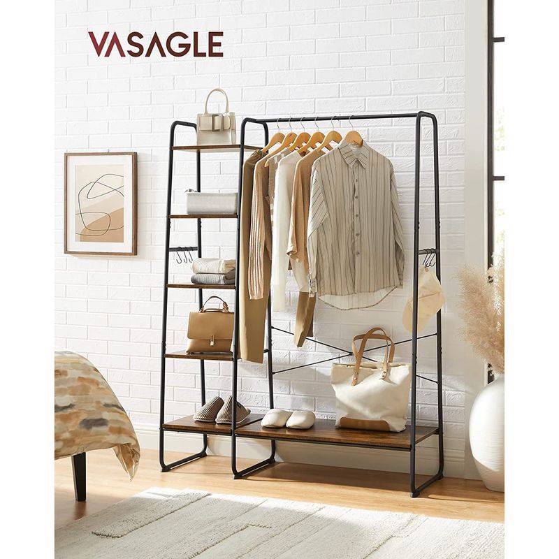 Songmics VASAGLE Kleiderständer 5 Ebenen offen mit Kleiderstange und Schuhablage Osterangebot