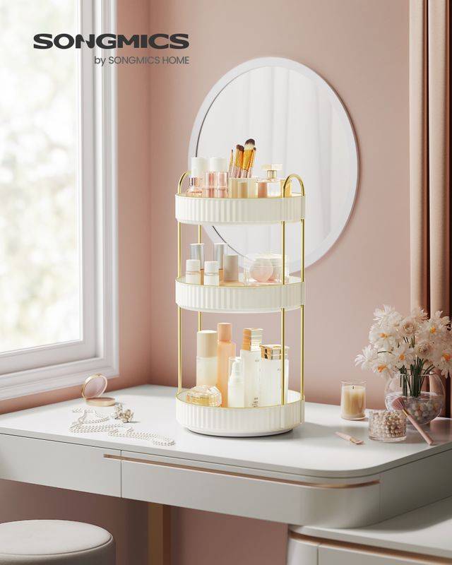 Songmics SONGMICS Make-up Organizer drehbar Geschenkidee wolkenweiß Begrenzte Freigabe