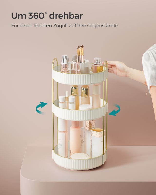 Songmics SONGMICS Make-up Organizer drehbar Geschenkidee wolkenweiß Begrenzte Freigabe