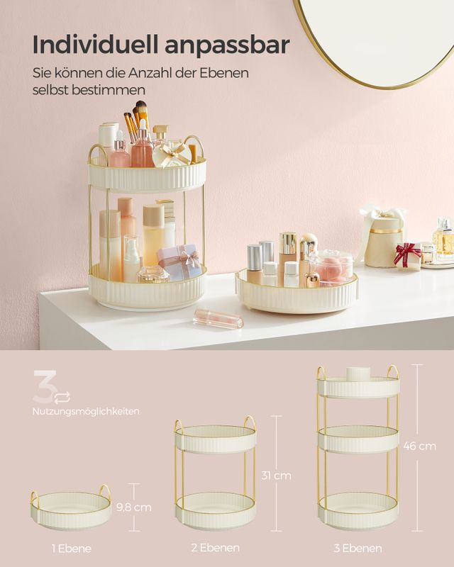 Songmics SONGMICS Make-up Organizer drehbar Geschenkidee wolkenweiß Begrenzte Freigabe