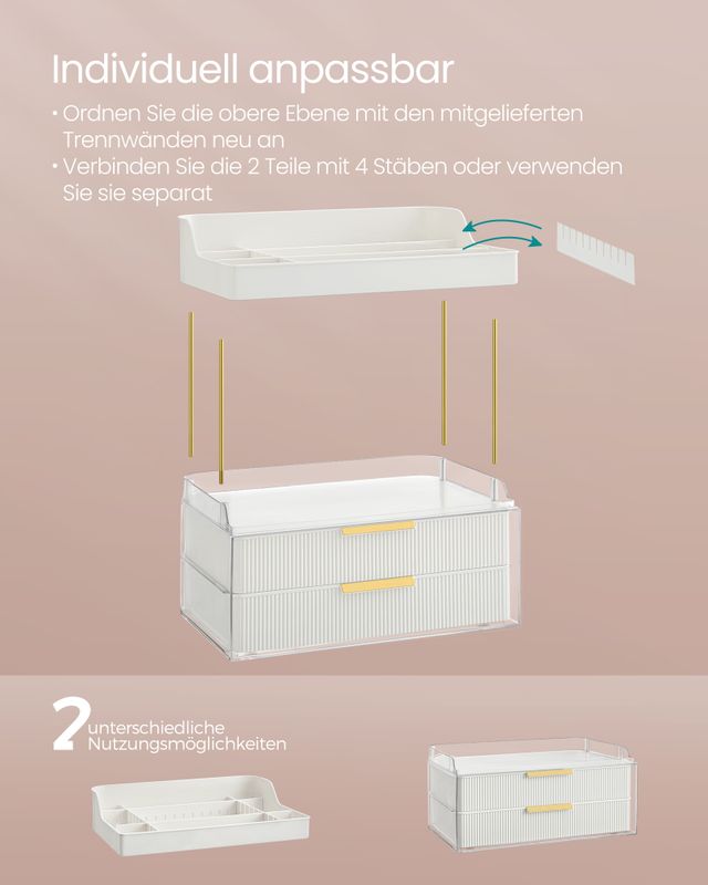 Songmics SONGMICS Make-up Organizer 4 Ebenen 20 x 32 x 39,1 cm, wolkenweiß JETZT KAUFEN