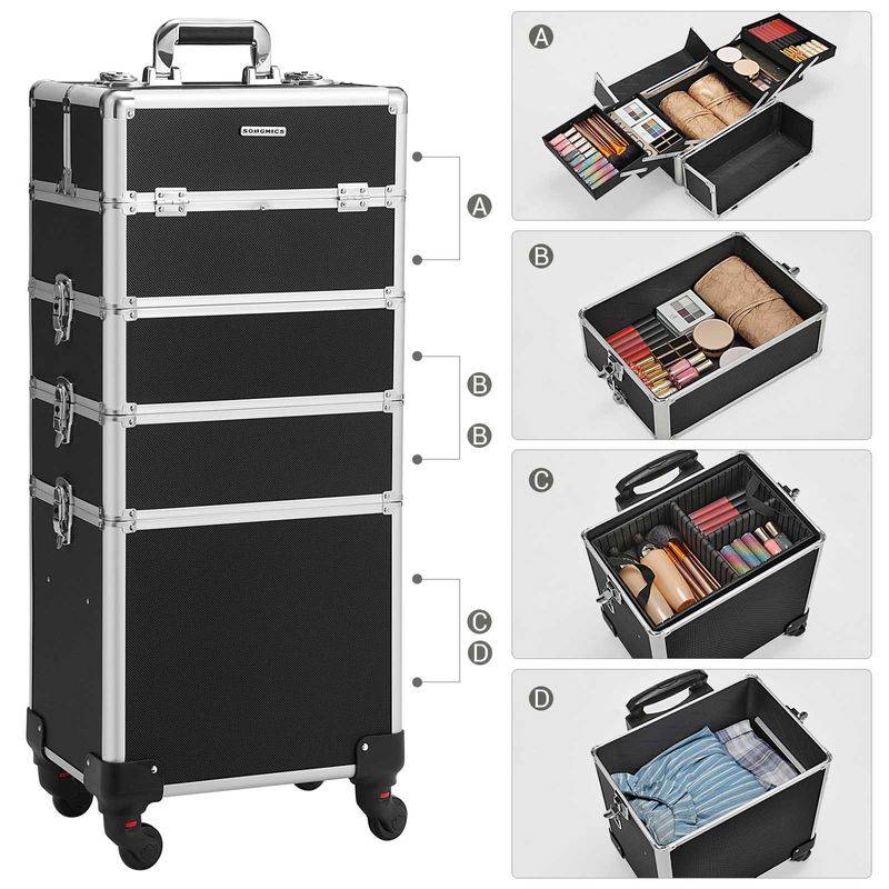Songmics SONGMICS Kosmetiktrolley XXL Schwarz Riesige Rabatte
