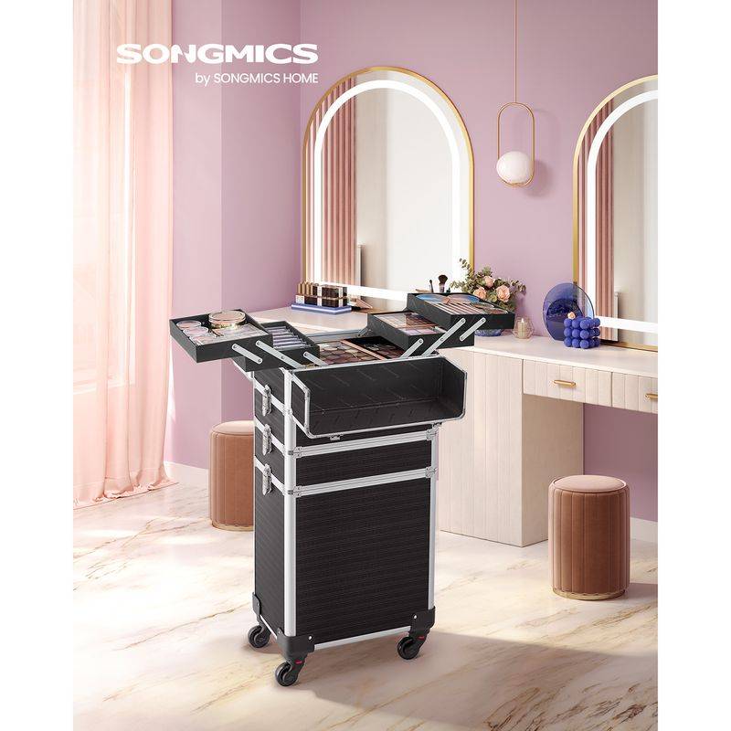 Songmics SONGMICS 4-in-1 Schminkkoffer abschließbar 50% Rabatt mit kostenlosem Versand