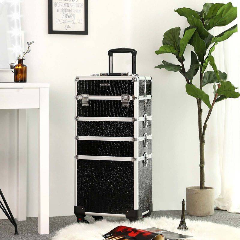 Songmics SONGMICS Make-Up Trolley 1 Schublade Schwarz Fabrikladen