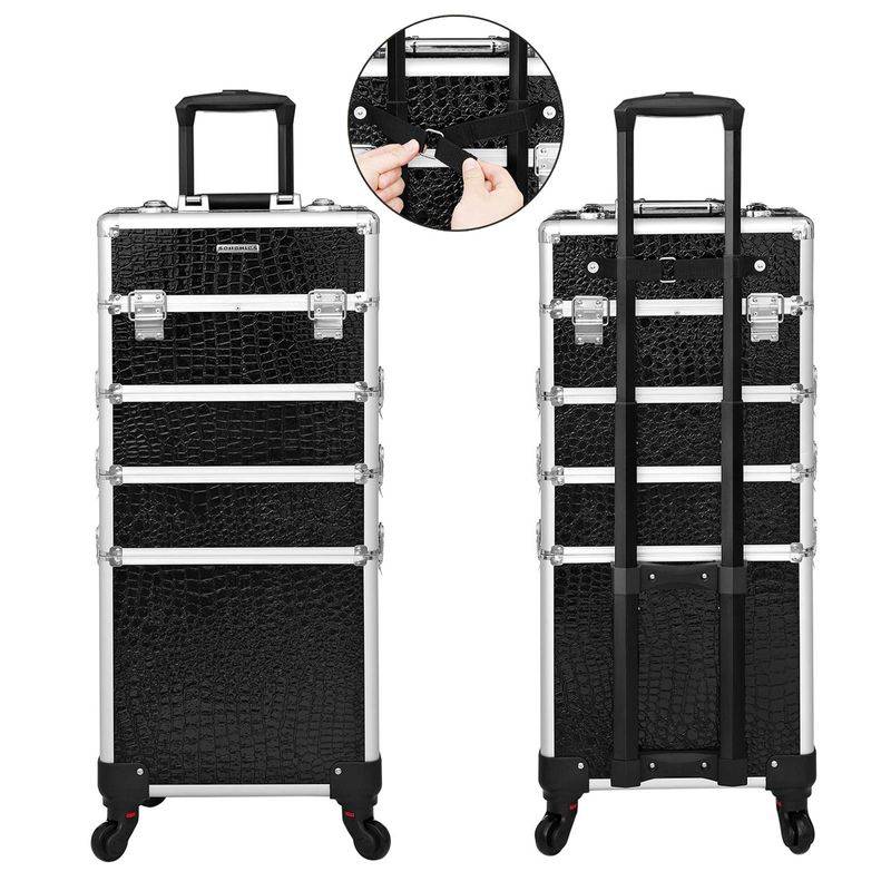 Songmics SONGMICS Make-Up Trolley 1 Schublade Schwarz Fabrikladen