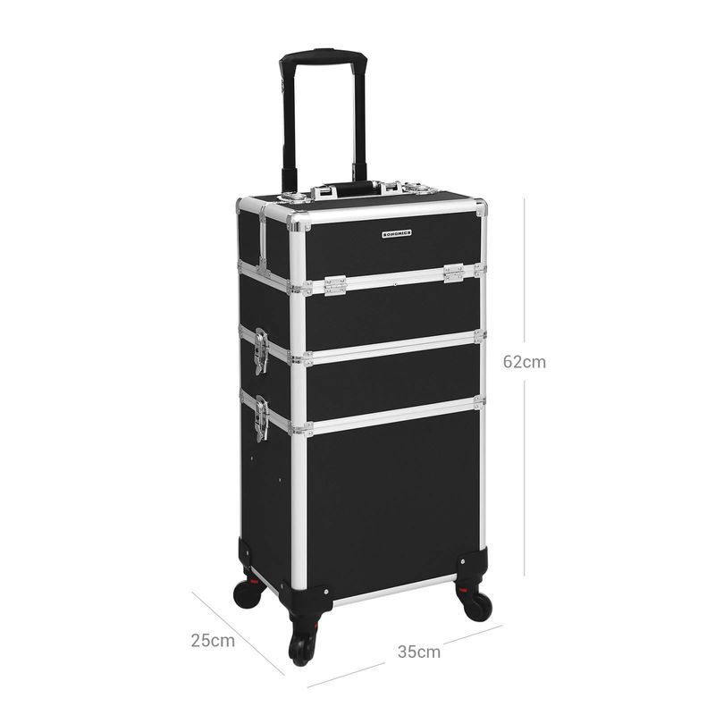 Songmics SONGMICS 3-in-1 Schminkkoffer mit Universal-Rollen Begrenzt auf 3 Tage