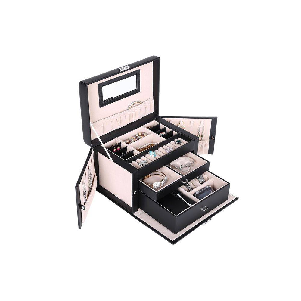 Songmics SONGMICS Schmuckschatulle mit 2 Schubladen