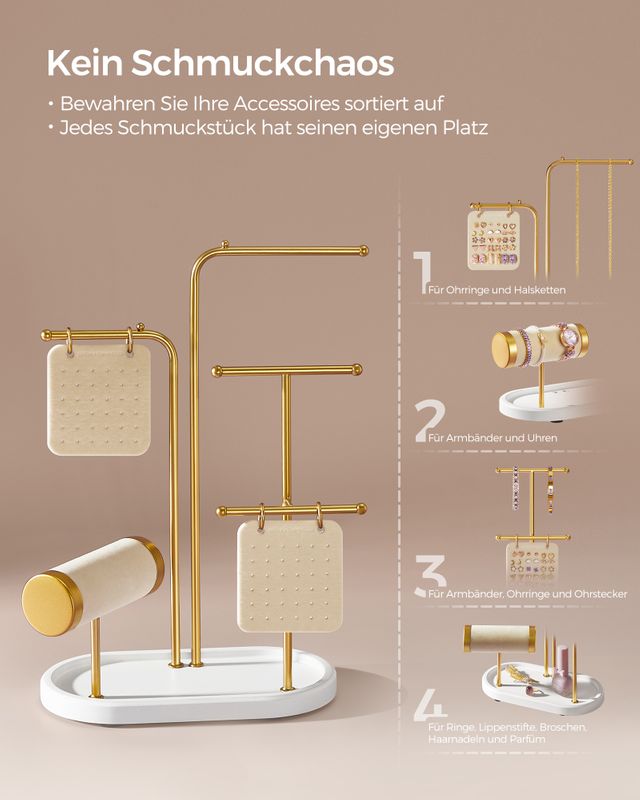 Songmics SONGMICS Schmuckständer mit 4 Hängestangen aus Metall Fabrik Onlineshop