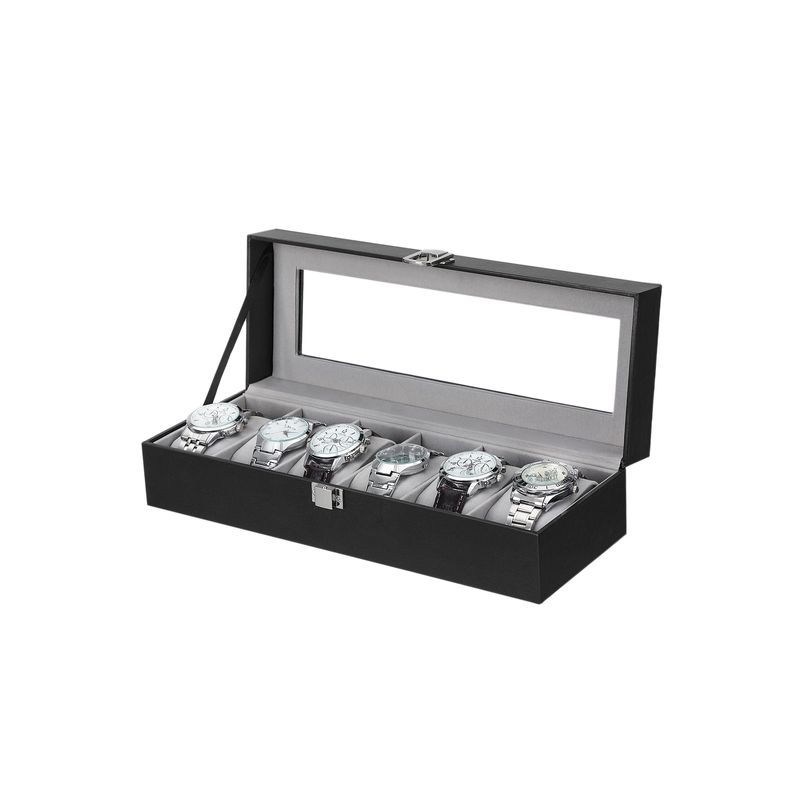 Songmics SONGMICS Uhrenbox mit Glasdeckel und Schloss Sonderangebot