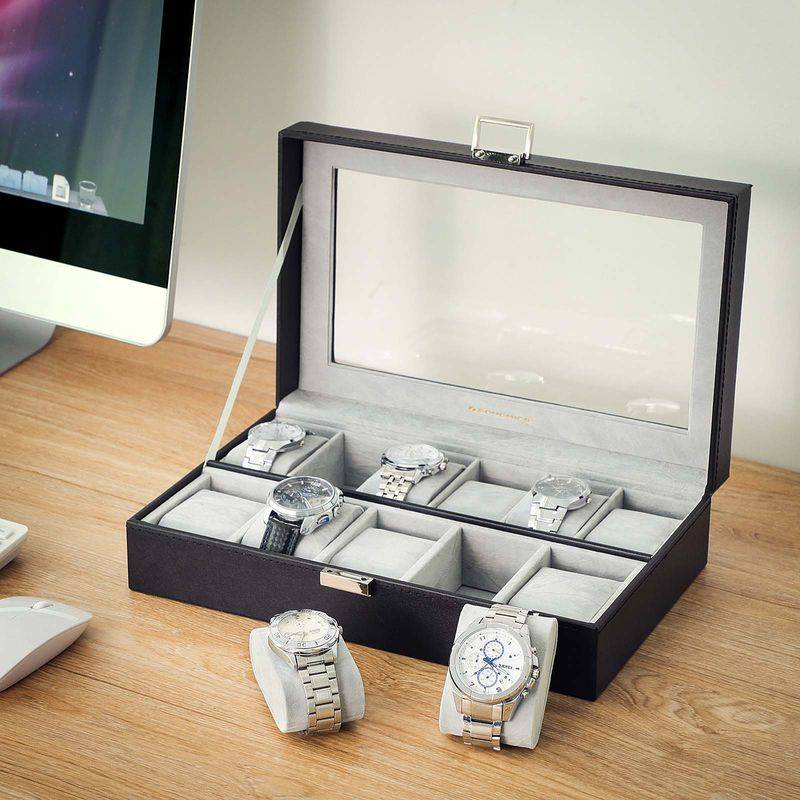 Songmics SONGMICS Elegante Uhrenbox für 11 Uhren Rabatt