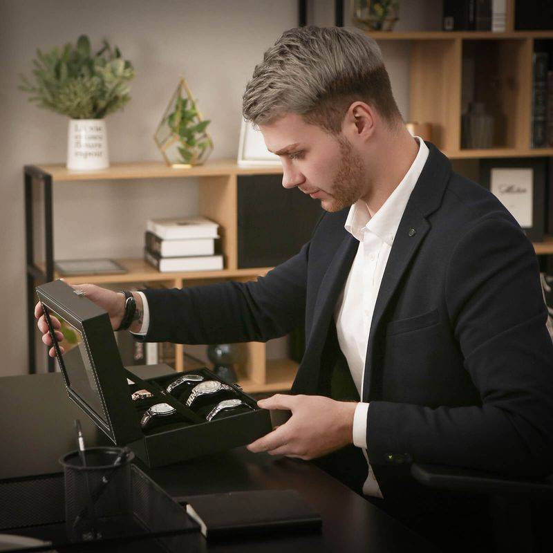Songmics SONGMICS Uhrenbox mit 12 Fächern Günstig kaufen