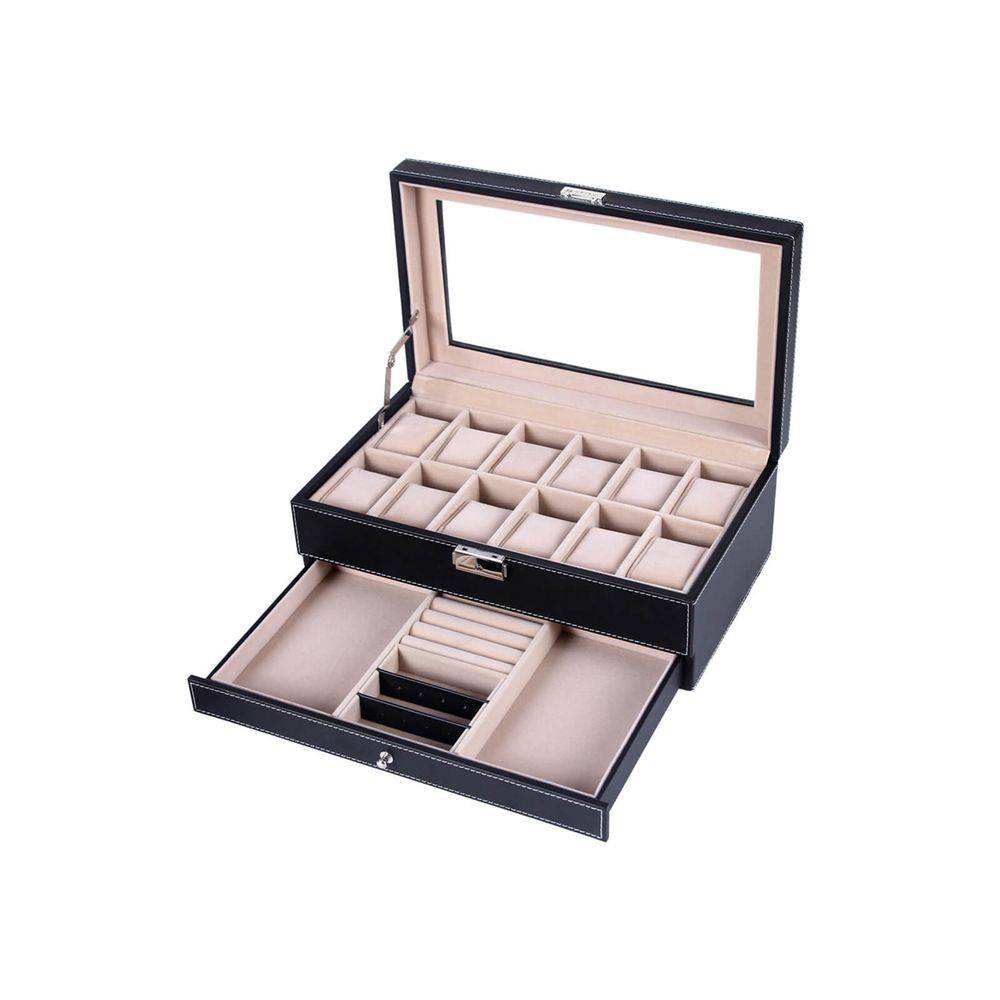 Songmics SONGMICS Uhrenbox mit 2 Etagen