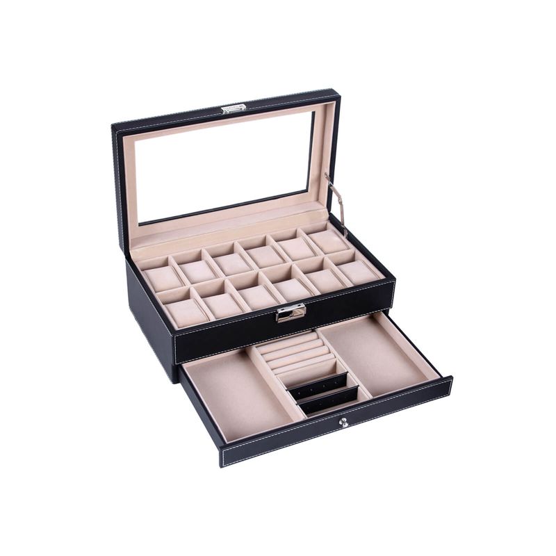 Songmics SONGMICS Uhrenbox mit 2 Etagen Flash Sale