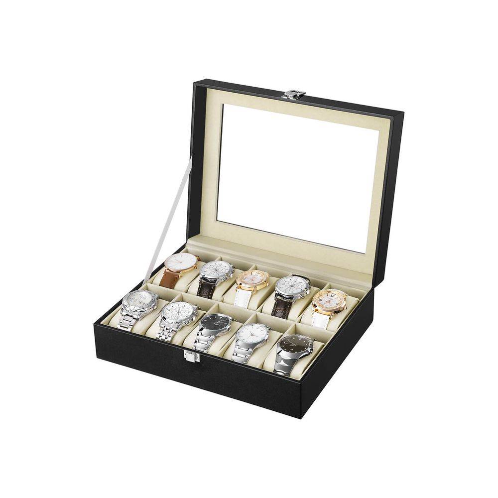 Songmics SONGMICS Uhrenbox mit 10 Fächern