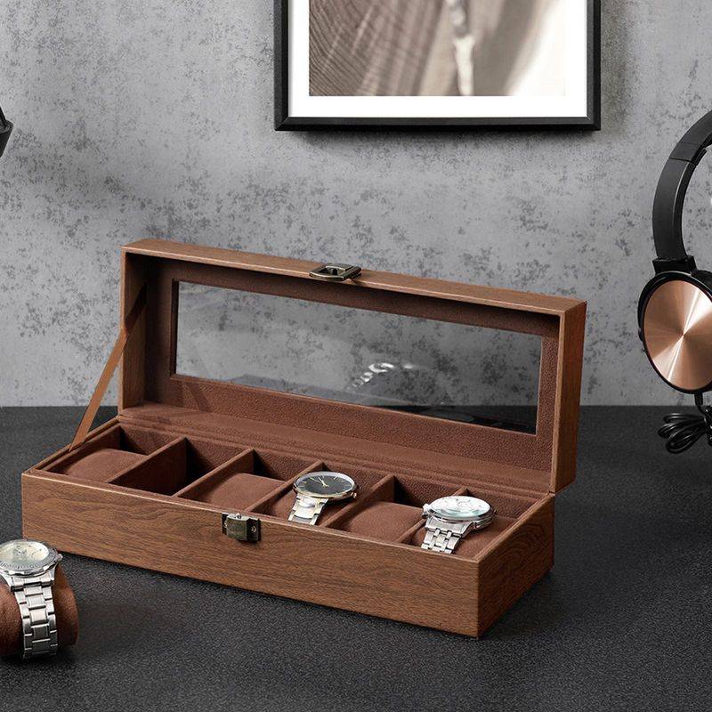 Songmics SONGMICS Uhrenbox mit Glasdeckel und Metallverschluss Online Shopping