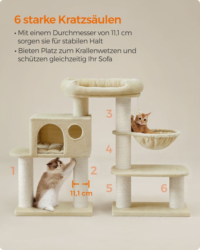 Songmics Feandrea Kratzbaum für große Katzen mit Ausichtsplattform Valentinstagsangebot