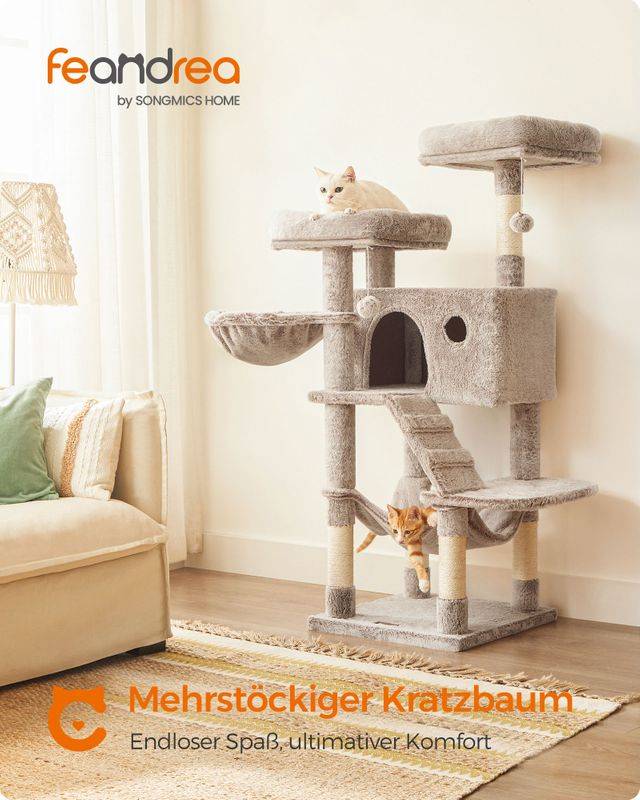 Songmics Feandrea Katzenbaum mit weichem Bezug Lagerräumung