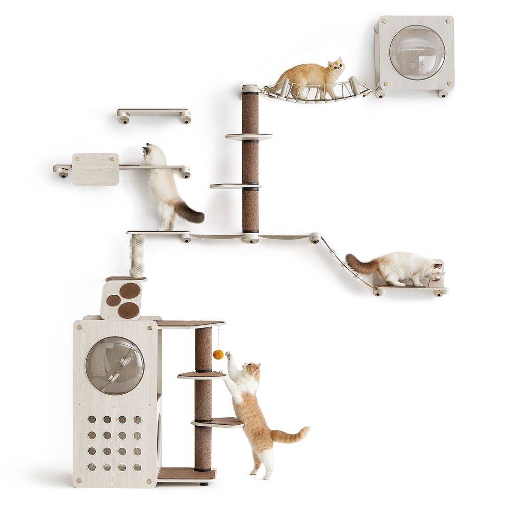 Songmics Clickat Planet - Katzenmöbel Kletterwand 10er Set Räumungsverkauf