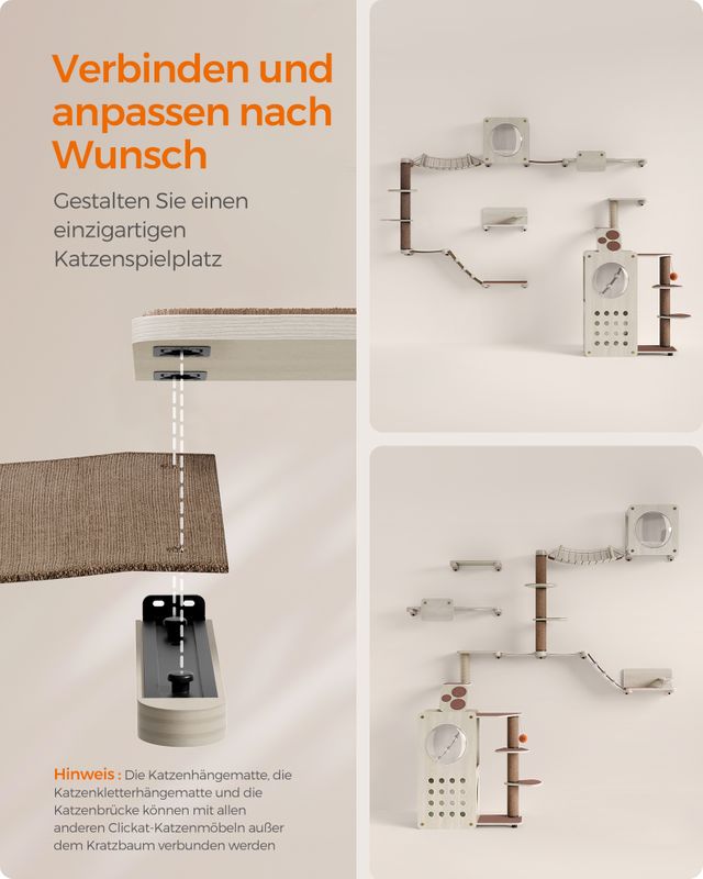 Songmics Clickat Planet - Katzenmöbel Kletterwand 10er Set Räumungsverkauf
