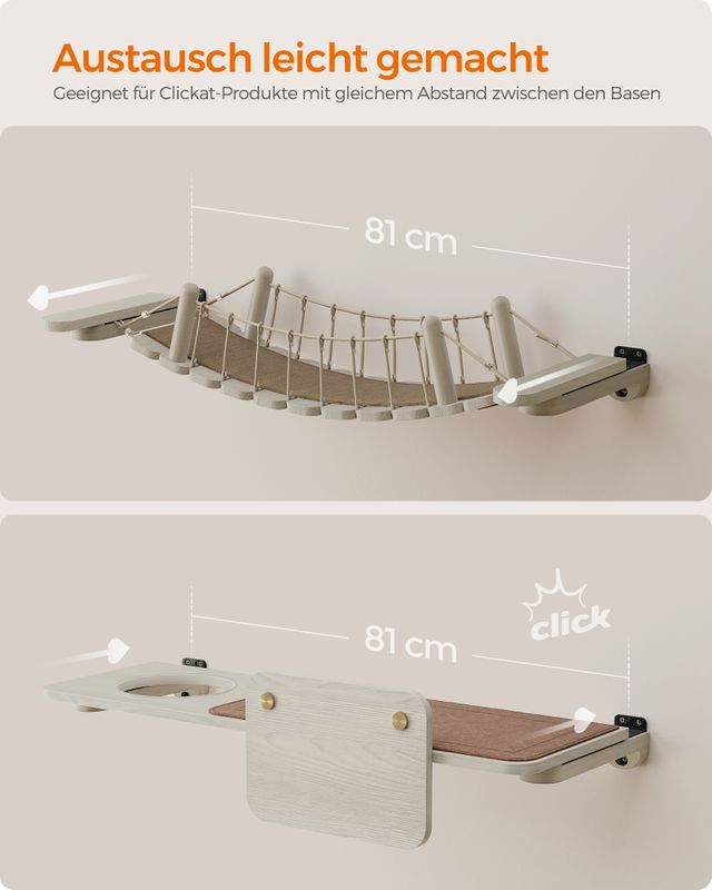 Songmics Clickat Kollektion - Nr. 003 Katzenbrücke zur Wandmontage VIP-Rabatte