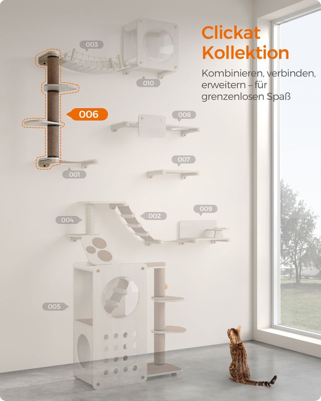Songmics Clickat Kollektion - Nr. 006 Kratzsäule zur Wandmontage Super Sparpreis