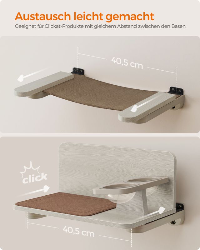 Songmics Clickat Kollektion - Nr. 001 Katzenhängematte zur Wandmontage Wochenangebot