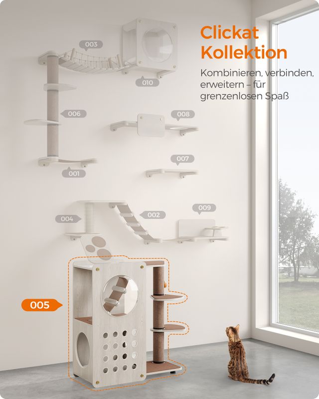 Songmics Clickat Kollektion - Nr. 005 Kratzbaum mit Kratzsäule Letzte 3 Tage