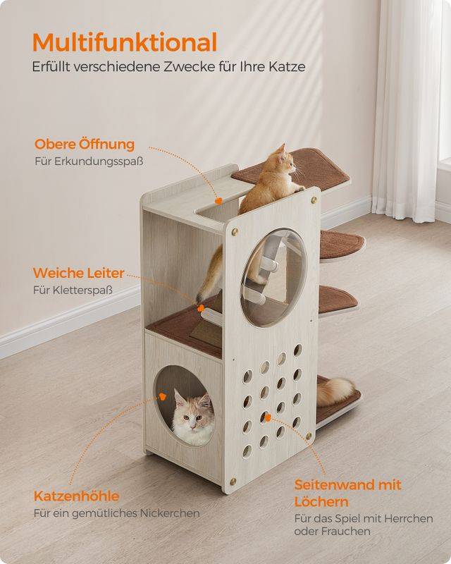 Songmics Clickat Kollektion - Nr. 005 Kratzbaum mit Kratzsäule Letzte 3 Tage