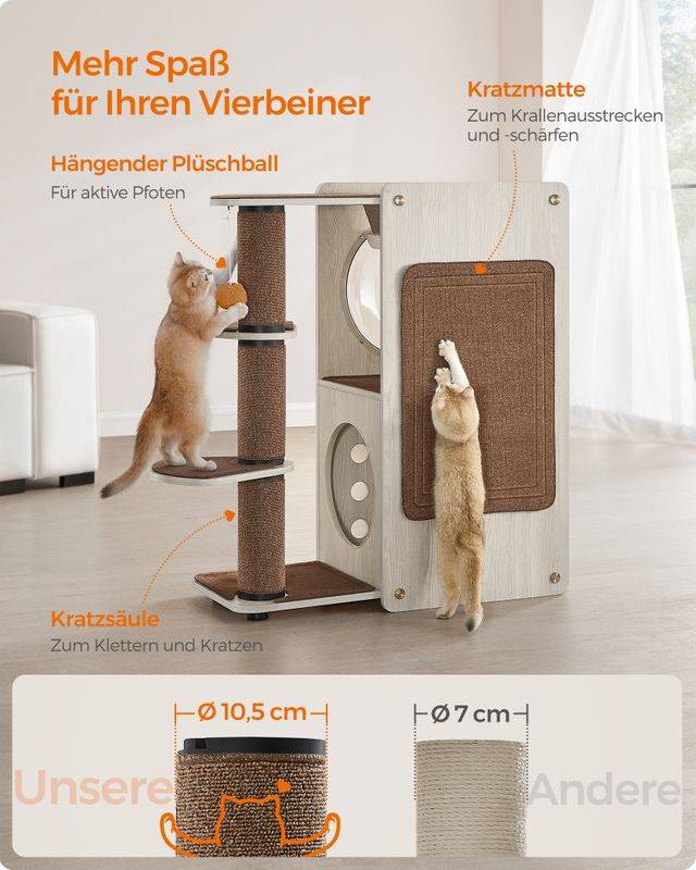 Songmics Clickat Kollektion - Nr. 005 Kratzbaum mit Kratzsäule Letzte 3 Tage