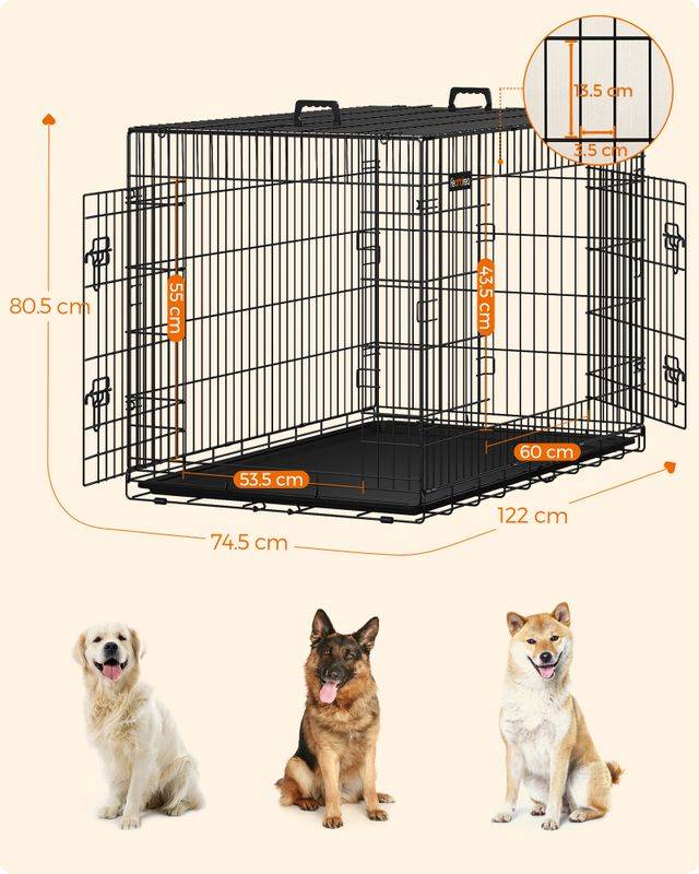 Songmics Feandrea Hundekäfig mit 2 Türen JETZT KAUFEN