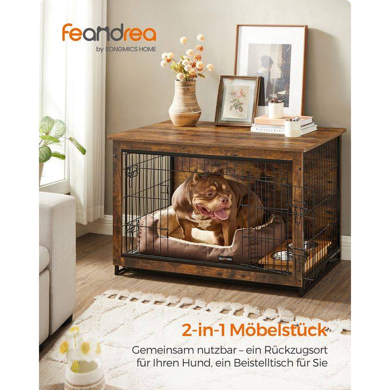 Songmics Feandrea Hundekäfig hochbelastbar für Zuhause mit herausnehmbarem Tablett Letzte 2 Tage