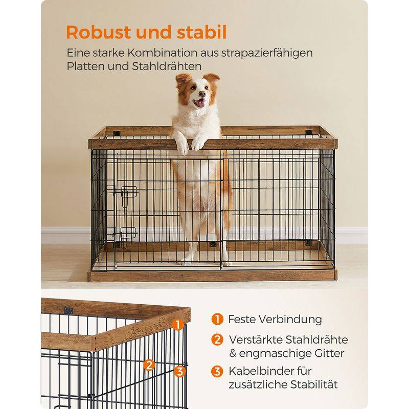 Songmics Feandrea Freilaufgehege mit Stahl-Gitter Letzter Tag