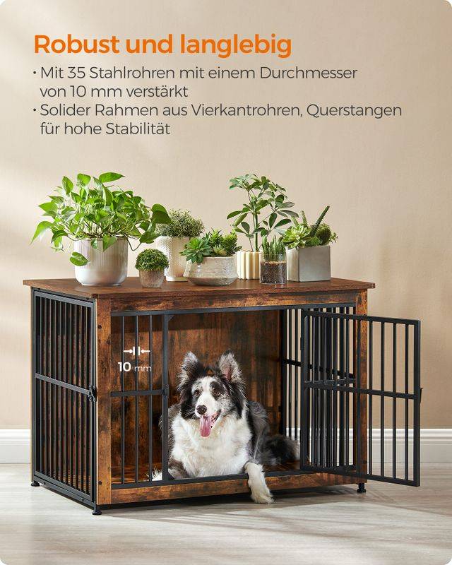 Songmics Feandrea Hundekäfig bis zu 32 kg mit 2 Türen Zeitbegrenzte Promotion