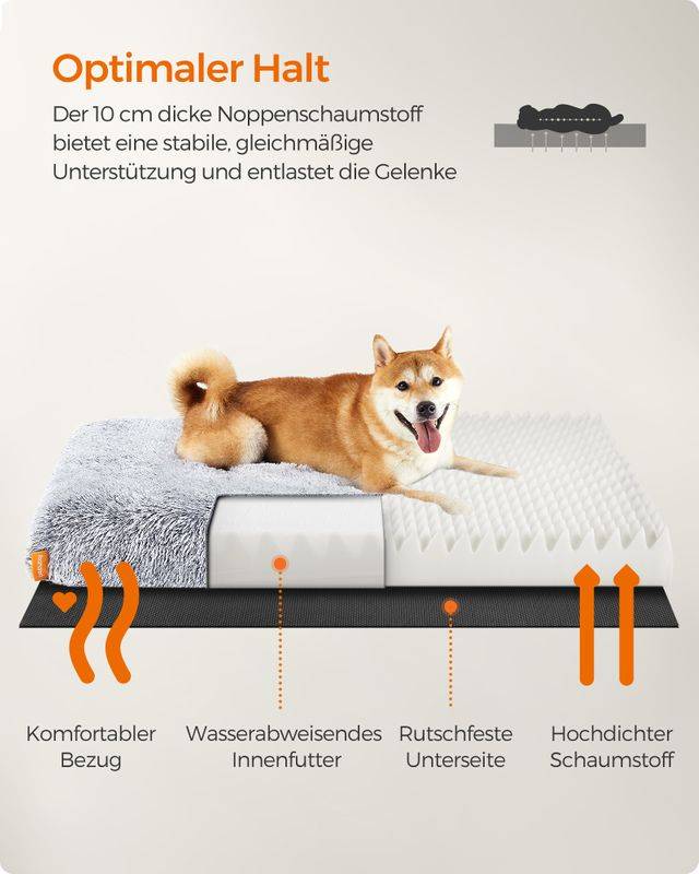 Songmics Feandrea Hundebett mit Noppenschaumstoff gepolstert Im Verkauf