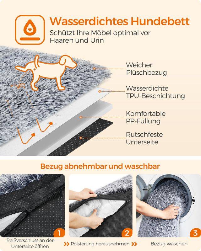 Songmics Feandrea FluffyHug Hundebett für kleine und mittelgroße Hunde Online