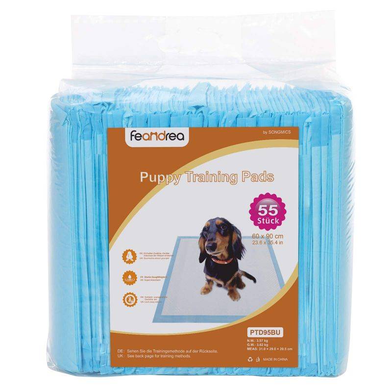 Songmics Feandrea Welpen-Hygienepads 60 x 90 cm 55 Stk Limitierter Zeitrabatt