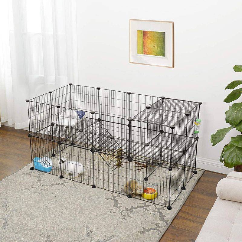 Songmics SONGMICS 2-stöckiges Gittergehe für Haustiere Begrenztes Angebot