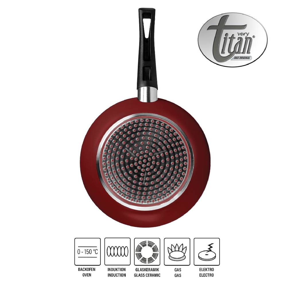 Stoneline Bratpfanne 28 cm Rot ohne Deckel Fabrikladen