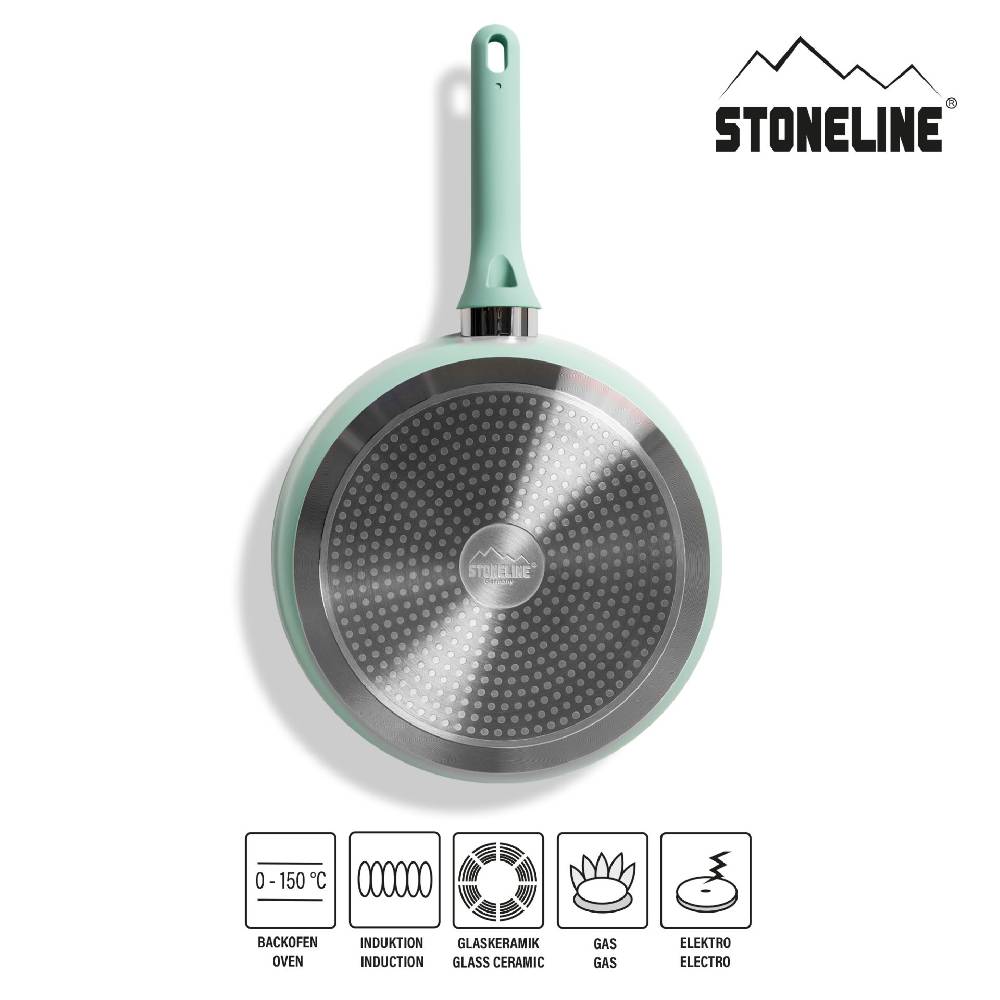 Stoneline Schmorpfanne 28 cm Mint mit Deckel Begrenzt auf 3 Tage
