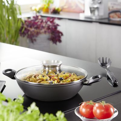 Stoneline Keramik Servierpfanne 28 cm mit Deckel Rabatte dieses Monats