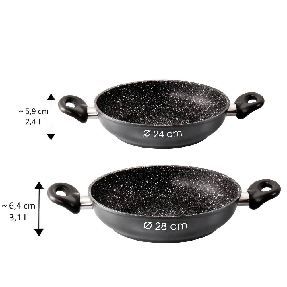 Stoneline Servierpfanne 24 cm Schwarz 2025